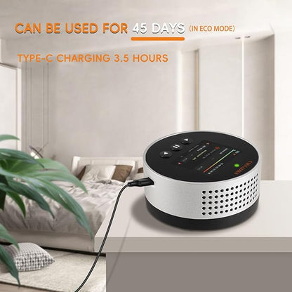 RM-65 Radon Detector for Home Basement, Continuous Radon Monitor with Audible & Visual Alarm, LCD Color Display, Long Term Portable Gas Detector for Home, pCi/L or Bq/m³