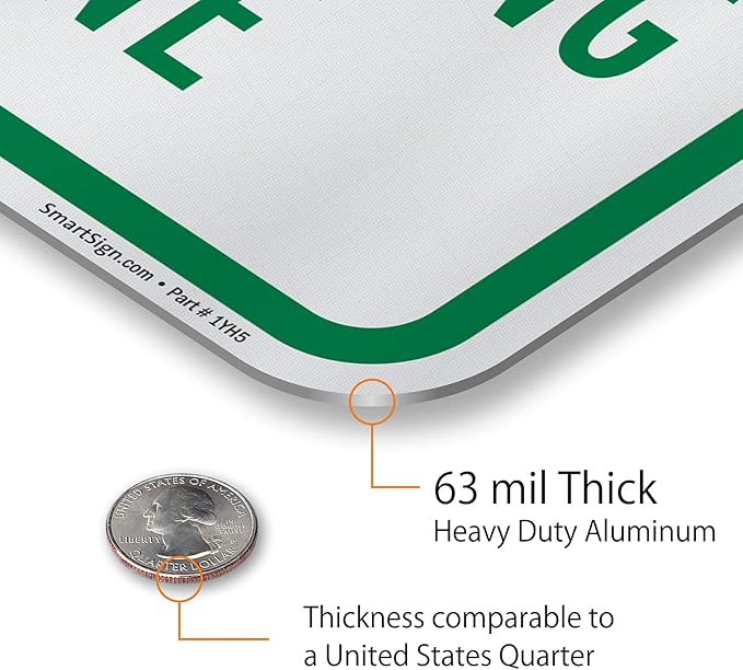 SmartSign 18 x 12 inch “15 Minute Parking - Loading And Unloading Zone” Metal Sign, 63 mil Aluminum, 3M Laminated Engineer Grade Reflective Material, Green and White, Made in USA