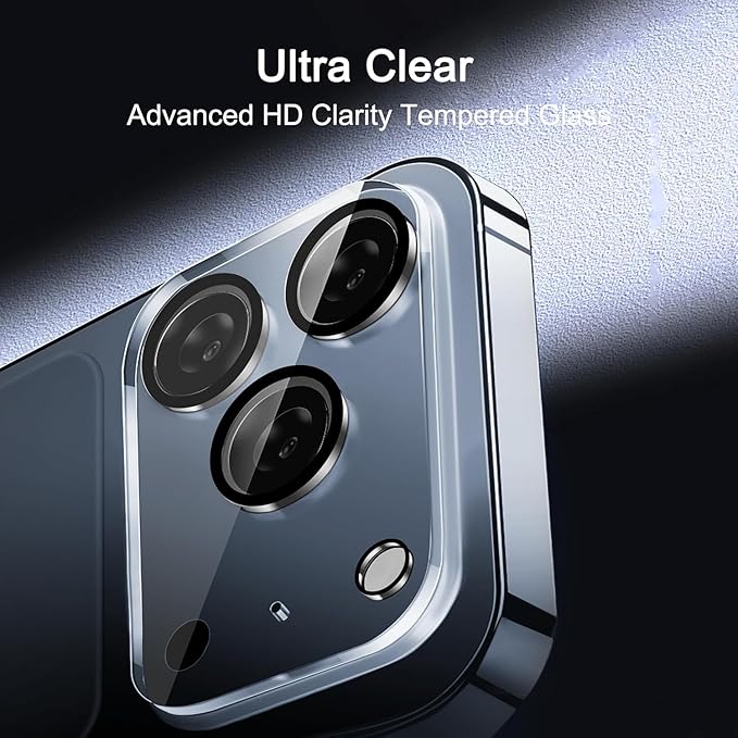 3 Pack for iPhone 17 Pro Screen Protector Privacy Full Cover Glass + 2 Camera Lens Protector 9H+ Tempered Glass Military Grade Shatterproof Anti Spy Bubble Free Auto installation Frame