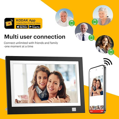 KODAK WiFi Digital Picture Frame, 11.6 Inch 1366 * 768HD IPS Touchscreen Digital Photo Frame with 32GB Storage, Easy Setup to Share Photos or Videos, The Best Gift for Family and Friends