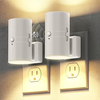 Briignite Motion Sensor Night Light,Motion Activated Plug in Night Lights, 0-100LM Dimmable Soft White 3000K, Motion Sensor Light Indoor for Bathroom Hallway Bedroom Stairway Kid Elderly Pet