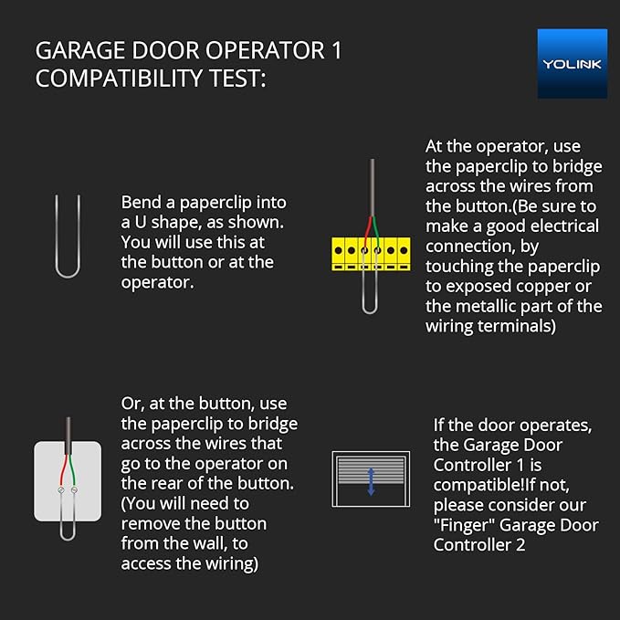 Smart Garage Door Kit with YoLink Hub - YoLink 1/4 Mile World's Longest Range Garage Door Controller and Wireless Sensor Compatible with Alexa IFTTT