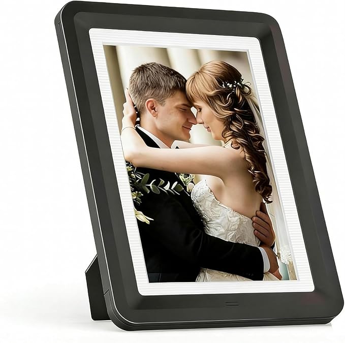 Black 5x7 Picture Frame with Acrylic Front, ABS Frame for 5x7 or 4x6 Photos, Shatterproof UV-Resistant Tabletop Photo Frame, Vertical/Horizontal Display for Home Décor