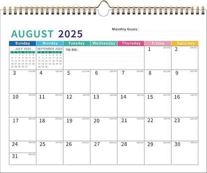 2025-2026 Wall Calendar – Runs 18 Months Until December 2026, Vibrant Monthly Planner with Julian Dates & Spacious Blocks, Durable Thick Paper, Ideal for New Year or Christmas Gift