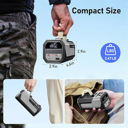 Laptop Power Bank,80,000mAh Portable Charger with 100W USB-C Ports, Built-in and Retractable Cables,100W Input, Fast Charging for MacBook Pro/Air/iPhone 16/iPad Pro/Galaxy S25 Ultra and More
