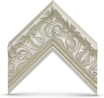 Tuscan Pearl 65" Premiere Deco TV Frame - Compatible ONLY with Samsung The Frame TV and Pro TVs (Fits 2021-2025, LS03A, LS03B,LS03C,LS03D,LS03FA,LS03FW)