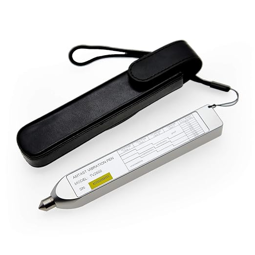 Pen Type Vibration Tester Meter Digital Vibrometer Vibration Testing with Acceleration Velocity Displacement TV2600 (Aluminum Alloy)