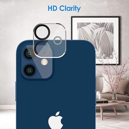 JETech Privacy Screen Protector for iPhone 12 6.1-Inch with Camera Lens Protector, Anti Spy Tempered Glass Film, 2-Pack Each