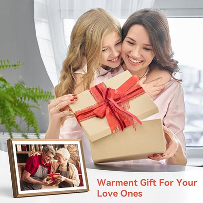 Frameo Digital Picture Frame 10.1" HD IPS Anti-Glare Touch Screen Load Photos & Videos Directly from Phone Ideal for Thoughtful Gifting Small and Exquisite - Rose Bronze