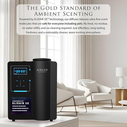 Jupiter 500 Scent Diffuser, Elixair 3X Cold Air Oil Diffuser for 1800 sq ft Home, Commercial Spaces, Office, Bathroom, Living Room Decor, 200ml Tank, with Bluetooth App (Black)