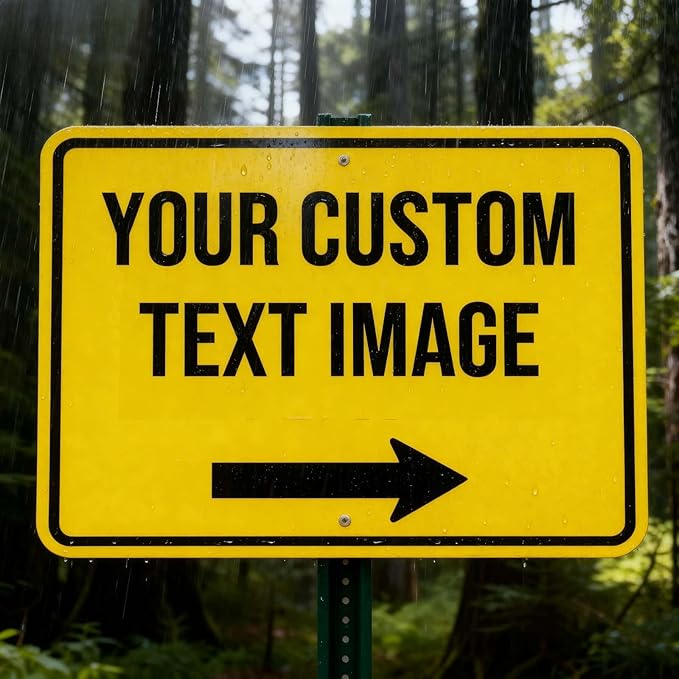 Custom Metal Sign, Personalized Signs for Business, Workplace, Home, 18x14 Inches, Engineer Grade Reflective Opion, Rust Free Aluminum, UV Ink Printing