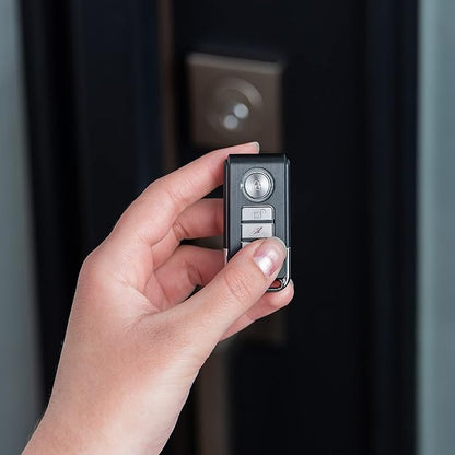 SABRE Door or Window Alarm With Remote, 120dB Alarm, Audible Up To 750-Feet (230-Meters), 4 Adjustable Settings, Arm and Disarm From A Distance, Battery Operated, No Wiring Required, Easy to Install