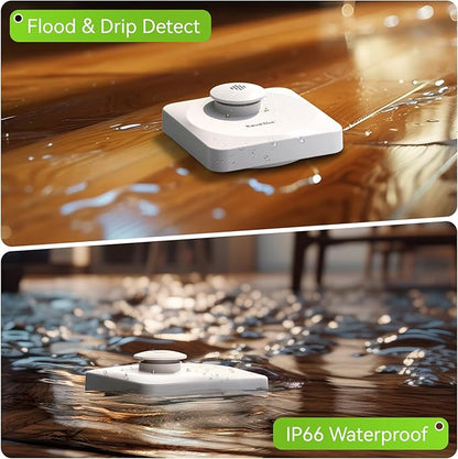 RainPoint WiFi Water Leak Detectors for Home - IP66 Waterproof Grade Water Sensor Leak Detector Kit with Hub, Powerful Alarm Siren, Includes 3 Water Alarm Leak Detectors & One WiFi Gateway Hub
