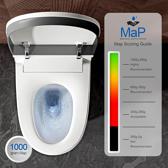 Smart Toilet with Built-in Tank and Pump-assisted Flushing, Foot Sensor Operation, Heated Seat, Dryer, Multiple Cleaning Modes, Digital Display (ST-PRO)