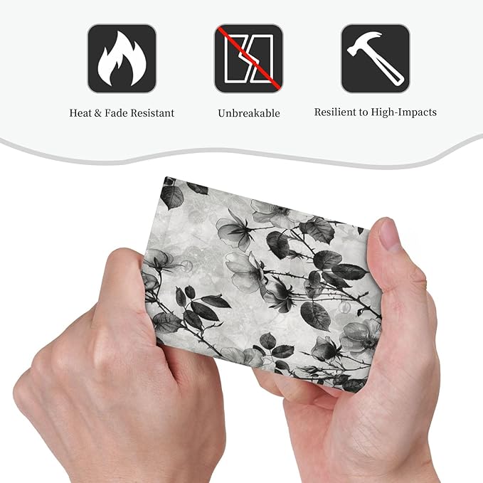 Light Switch Cover Plate Black Breezy Watercolor Garden Floral 1 Gang No Device Blank Electrical Wall Plates Faceplate Decorative Switch Plate for Bedroom Home Decor