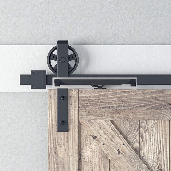SMARTSTANDARD Barn Door Soft Close Kit, Matching 88-132 Pounds Single Door, Equipped with Spring Buffer Damper, Upgrade Hole-Free Version, 2PCS