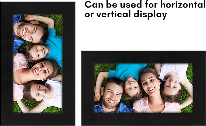 Americanflat 4x8 Picture Frame with Shatter-Resistant Glass - Signature Collection - Gallery-Style Frames Made of Engineered Wood - Photo Frame for Tabletop and Wall Display - Black
