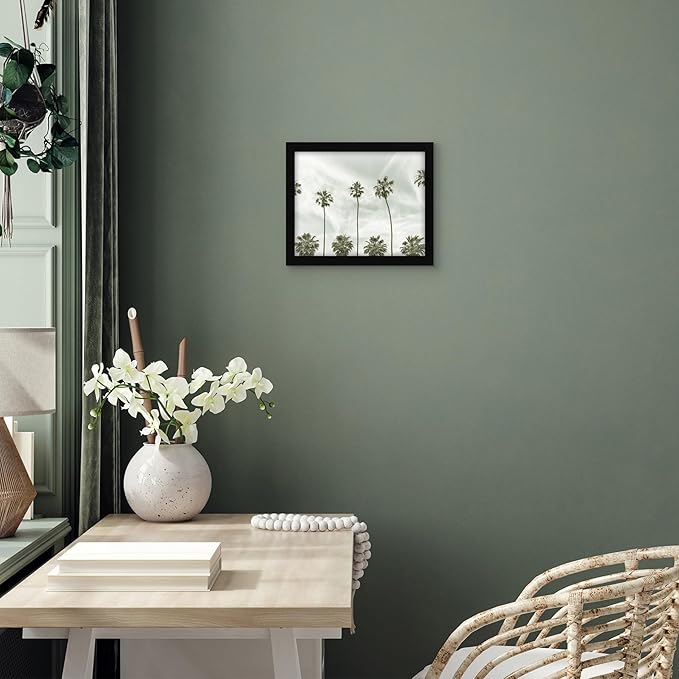 Americanflat 9x11 Picture Frame with Shatter-Resistant Glass - Signature Collection - Gallery-Style Frames Made of Engineered Wood - Photo Frame for Tabletop and Wall Display - Black