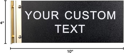 Custom Double-Sided Corridor Sign Personalized Hallway Corridor Sign Door Flag Signs 4" x 10"