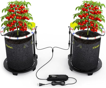 Saturn480 Under-Canopy Grow Light, 48W Full Spectrum LED Grow Lights for Indoor Plant Seeding Vege Boom, Adjustable Stand 12-22inch, 3-in-1 Controller Plant Light for 2x2/3x3 Grow Tents