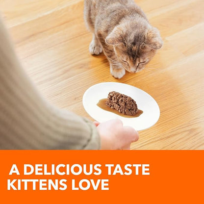 IAMS Perfect Portions Healthy Kitten Grain Free Wet Cat Food Cuts in Gravy, Chicken Recipe, 2.6 oz. Easy Peel Twin-Pack Trays (24 Count, 48 Servings)