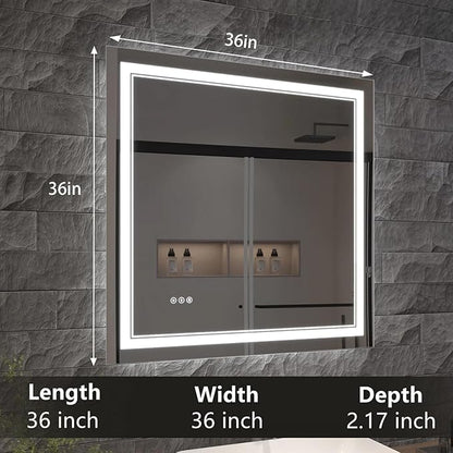 LED Bathroom Mirror with Lights, Wall Mirrors