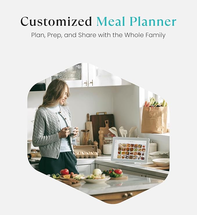 Cozyla Mate Digital Calendar+ 2: 15.6 Inch Wall Touch Screen Chore Chart Customizable Dashboard Smart Electronic Calendar for Family Schedules Meal Planner Support App Store with Stand White