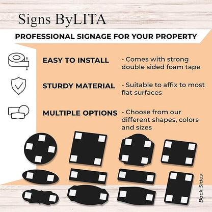 Standard STORAGE Door/Wall Sign - Black - Large (10 Pack)