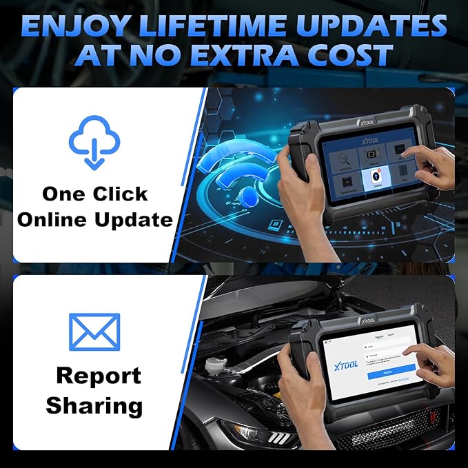 OBD2 Scanner Diagnostic Tool XTOOL D6: All System Scanner for Car with Free Updates, 15 Resets, Throttle Body Relearn, ABS Bleed, FCA AutoAuth & CAN FD, 2025 Upgrade Ver. of XTOOL D5/D5S