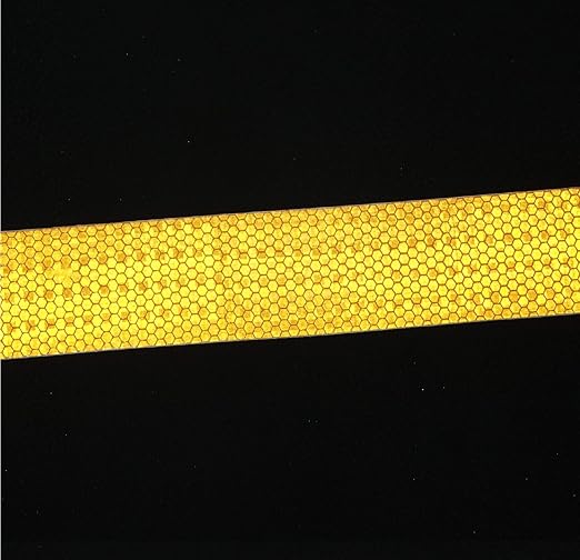 Yellow Reflective Tape 2 inch Wide, Outdoor Waterproof High Visibility Warning Industrial Marking Tape, Safety Stickers (68 feet,10 Rolls)