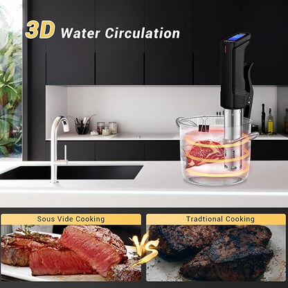 Sous Vide Cooker| Inkbird Wifi Sous Vide Mchine Sous vide Cooking Machine, 1000W Immersion Circulator with Recipes,Timer | Ultra-Quiet