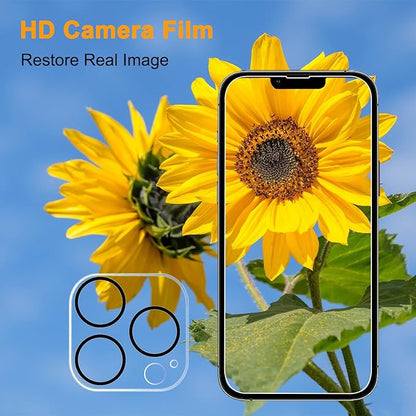 PEHAEL 2+2Pack for iPhone 13 Pro Privacy Screen Protector with Camera Lens Protector Full Coverage AntiSpy Tempered Glass Film 9H Hardness Easy Installation Bubble Free [6.1 inch]