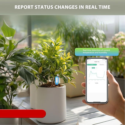 Plant Monitor Soil Test Kit, Flower Care Soil Tester Smart Plant Intelligent Sensor Plants Detector Bluetooth Monitor for Fertility Temperature Level for Tuya App