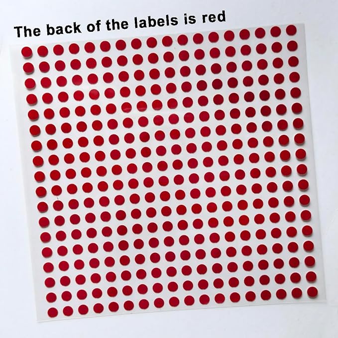620pcs 0.24 inch Dot Water Sensitive Sticker Turn Red When Got Wet Device Potential Damage Indicator Warranty Void Instruction Liquid Sensor Label