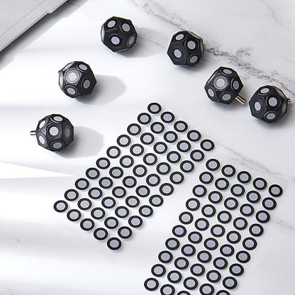 Kingdder 10 Pcs Multi-Angle Marker Set 4 Sheet 200 Point 6.0 mm 3D Scanner Markers Dot Stickers Scanning Spray Scanner Turntable Compatible Tracking Dot Reference Point for 3D Scanning