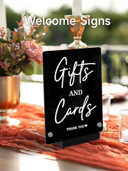 2 PCS Desktop Black Dry Erase Board with Stand - 8” x 6” Small Acrylic Black Board with Marker and Magnetic Clip, Reusable Desk Notepad, to-Do List, Menu Board Signs for Bar, Office, Home