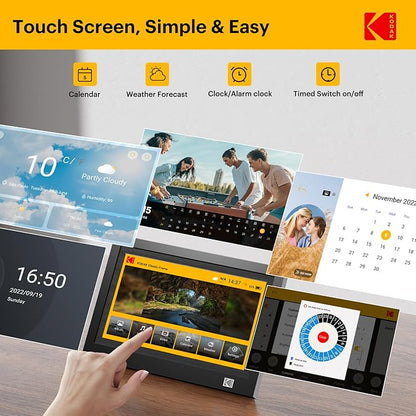 KODAK WiFi Digital Picture Frame, 11.6 Inch 1920 * 1080 IPS FHD Touchscreen Digital Photo Frame with 32GB Storage, Easy Setup to Share Photos or Videos, The Best for Family and Friends(Black)