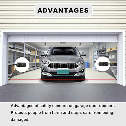 41A5034 Garage Safety Sensor Kit,Compatible with Liftmaster Chamberlain Craftsman Garage Door Sensor for 41A5034 G801CB-P, Garage Door Sensors Replacement (1997-current)