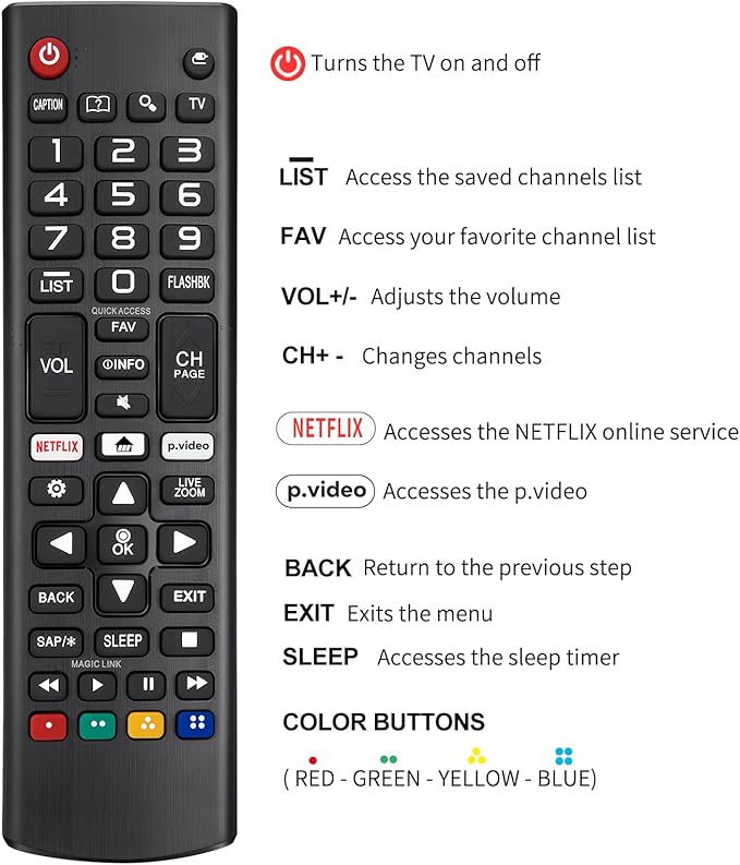 for LG Smart TV Remote Control Replacement,Universal for All LG OLED 3D Thinq TVs for AKB75095307 AKB75375604 AKB74915305 AK75675304 AKB76040302 AKB76037601 AKB75675313 with Battery