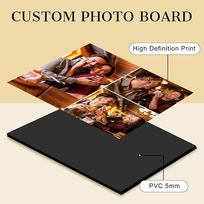 Custom Photo Frame with Stand, Personalized Picture Display, MDF and Wood Construction, Desktop Decor, Multiple Designs, Customizable Gift for Family and Friends