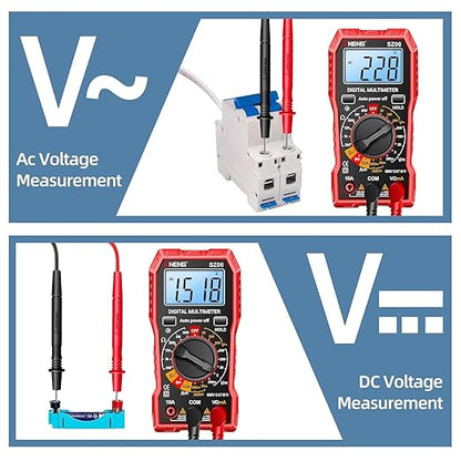 ANENG Digital Multimeter Tester Measures AC/DC Voltage,DC Current Ohm Amp Meter,Professional Multimetro Auto Voltmeter with Resistance, Diodes,Buzzer Handhold Electrial Tools