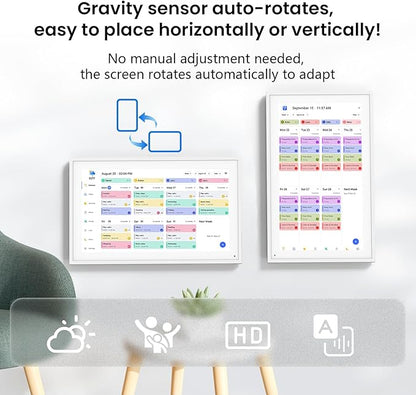 Digital Calendar Schedual Planning Calendar, Chore Chart Task & Rewards for Parent-child 1920 x 1080P Full HD Interactive Touchscreen Smart Family Planner, Wall & Desk Mountable (White, 21.5inch)