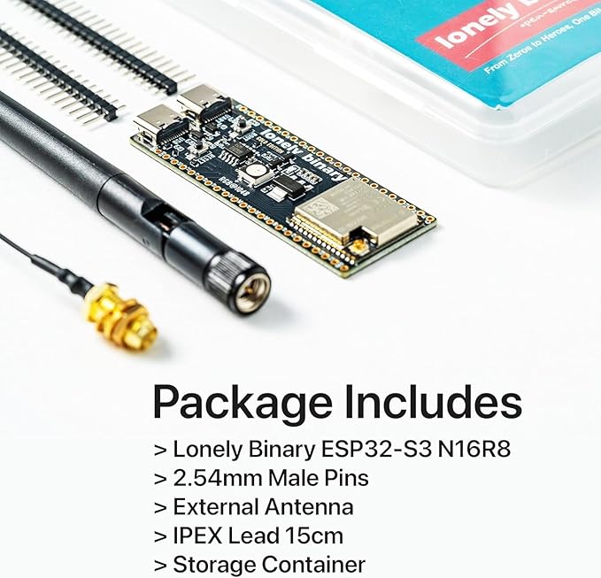 ESP32-S3 Development Board Gold Edition 16MB Flash 8MB PSRAM Dual USB-C IPEX Antenna WiFi Bluetooth for Arduino IoT Projects, MicroPython & ESP-IDF N16R8 (16MB +Antenna Gold Edition)
