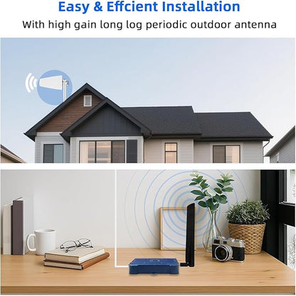Cell Phone Booster for Home, Up to 2500 Sq.Ft, Cell Phone Signal Booster for Band 5/12/13/17,Boost 5G 4G LTE 3G Data for All U.S. Carriers, FCC Approved (Blue)