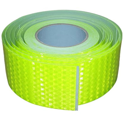 Fluorescent Green Reflective Tape Outdoor Waterproof 3 inch Wide, High Visibility Warning Industrial Marking Tape, Safety Stickers (168 feet)