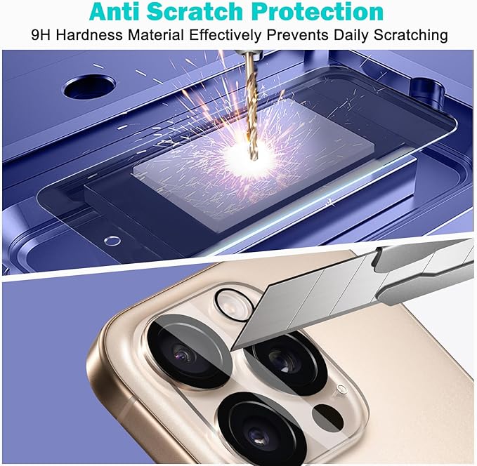 PEHAEL 3+3Pack for iPhone 16 Pro Max Privacy Screen Protector with Camera Lens Protector Full Coverage Anti-Spy Tempered Glass Film 9H Hardness Easy Installation Bubble Free [6.9 inch]