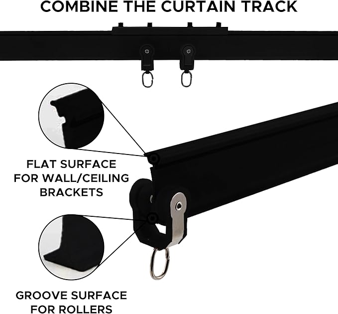 Aluminum Flexible Ceiling Curtain Track – 3ft-9.8ft / 3m Bendable Wall/Ceiling Mount Rail, Smooth Glide System for Bay Windows, RVs, Room Dividers, Showers – Easy Install & Custom Fit