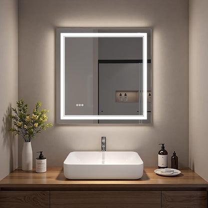 LED Bathroom Mirror with Lights, Wall Mirrors