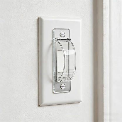 2 Pack Toggle Light Switch Cover Guard Child Proof Wall Light Switch Lock Protects Your Lights from being Accidentally Turned On or Off by Children and Adults, Clear