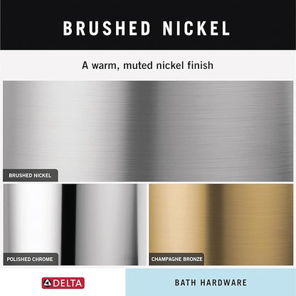 Delta Faucet Becker 3-Piece Bathroom Set, SpotShield Brushed Nickel, 18"/24" Towel Rack, Toilet Paper Holder, Ring BCK63-DN